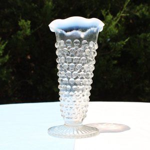 Moonstone Clear Opalescent Vase